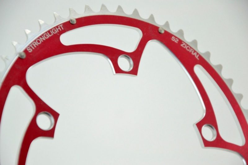 Stronglight 'Zicral' Red Road Chainring 8/9/10 Speed 52T 130BCD Shimano 3/32" - Image 2
