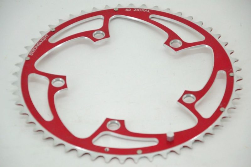 Stronglight 'Zicral' Red Road Chainring 8/9/10 Speed 52T 130BCD Shimano 3/32" - Image 4