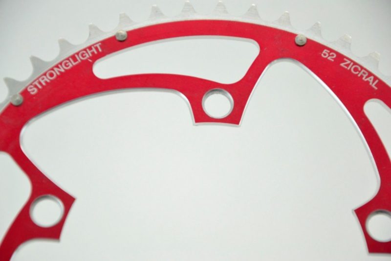 Stronglight 'Zicral' Red Road Chainring 8/9/10 Speed 52T 130BCD Shimano 3/32"