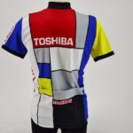 Team Toshiba NOS Mondrian 1989 Vintage Cycling Jersey Size 4 - Image 2