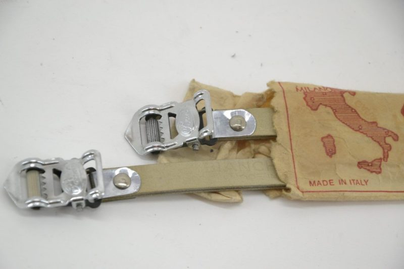 Vintage Alfredo Binda Laminated Toe Straps