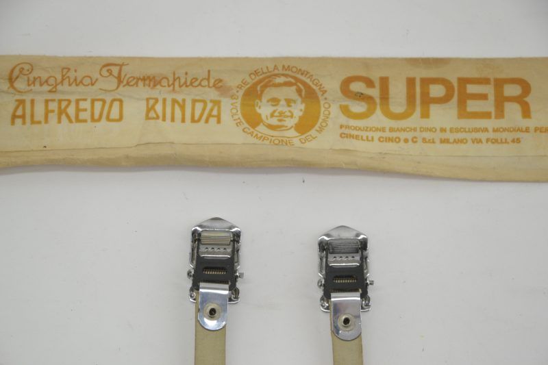 Vintage Alfredo Binda Laminated Toe Straps