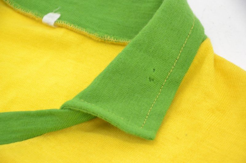 Classic 70s Gianni Motta wool shirt green/yellow - Cicli Berlinetta