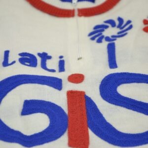 Maillot Cyclisme Vintage Eroica Gelati Gis - Taille S, Acrylique 70's