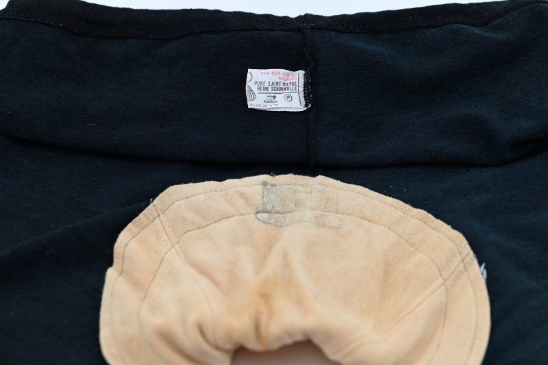 Vintage Black Merino Wool Cycling Shorts by Sergal NOS