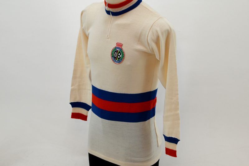 Vintage Cicli Berlinetta 70s classic wool jersey NOS White