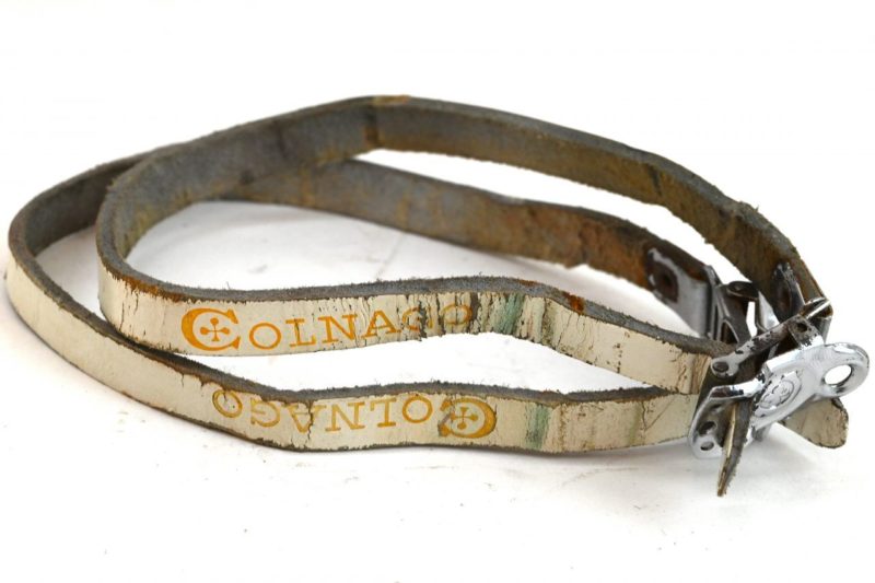 Vintage Colnago Leather Toestraps White