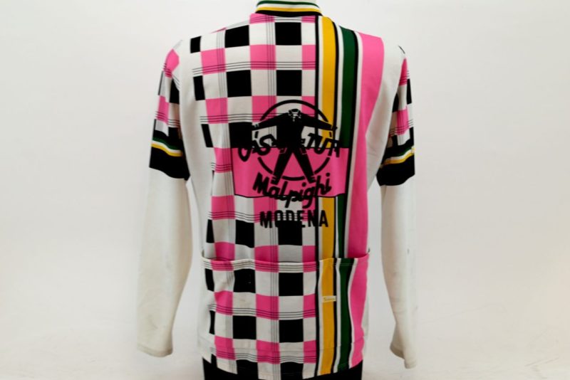 Gianni Motta Long Sleeve Jersey mid '80s Pink Black and White