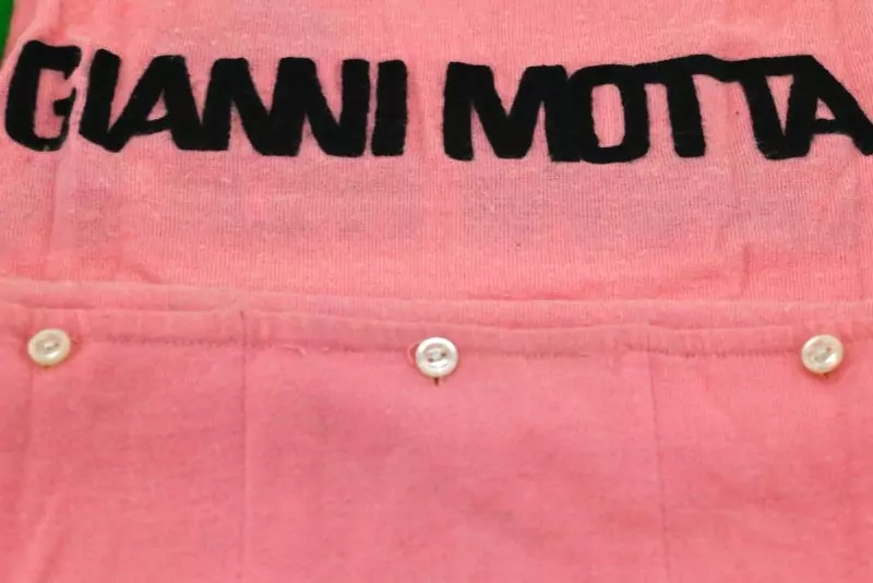 Vintage Gianni Motta Italian Wool Cycling Jersey Pink