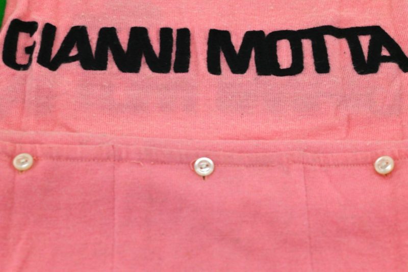 Vintage Gianni Motta Italian Wool Cycling Jersey Pink