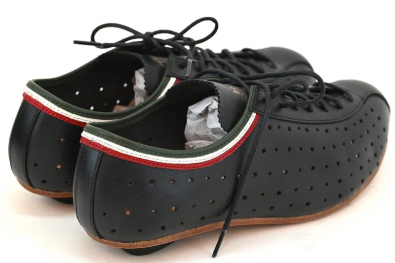 Vintage HNB Bicycle Classic Cycling Shoes Black Perforated Leather