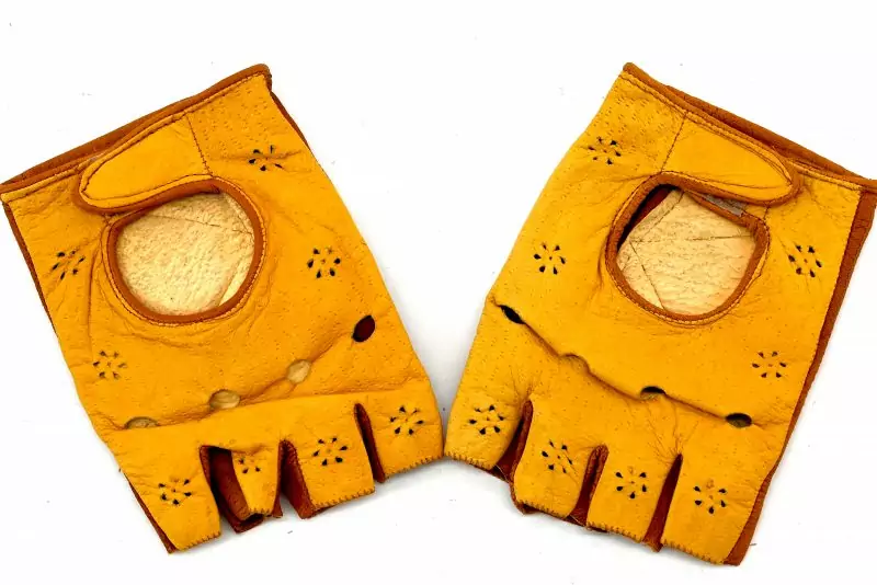 Vintage Leather Cycling Gloves NOS