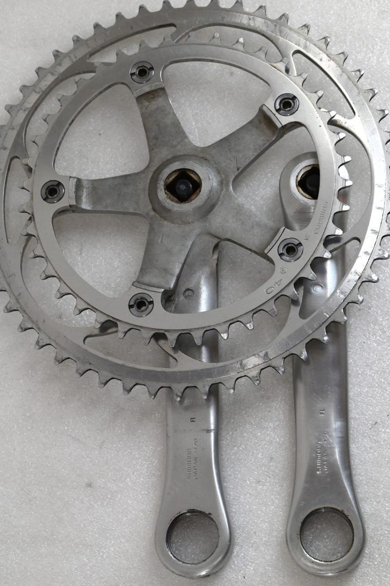 Vintage Shimano Dura Ace AX Crankset with Pedals