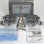 NOS NIB Shimano 600 Ultegra Tricolor PD-6400 Pedals with Toeclips and Cleats