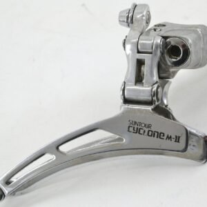 Dérailleur Avant Vintage Suntour Cyclone M1 - Années 80 - 2 Vitesses - Argent