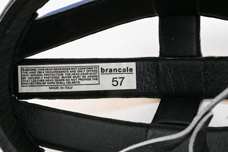 Original Brancale Hairnet/Danish Leather Helmet Black/Multi Size 57 - 80s - Image 4