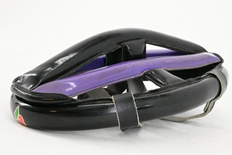 Original Brancale Hairnet/Danish Leather Helmet Black and Purple Size 56 - 80s - Image 2