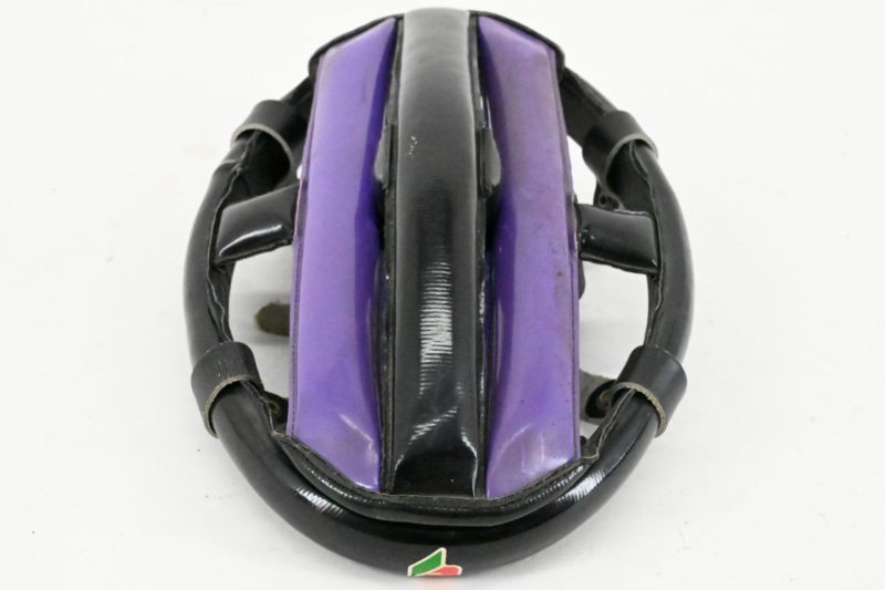 Original Brancale Hairnet/Danish Leather Helmet Black and Purple Size 56 - 80s - Image 3