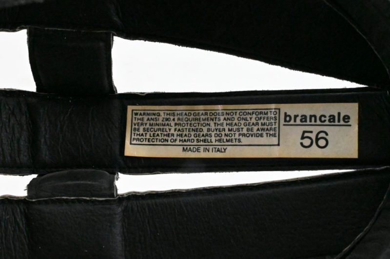 Original Brancale Hairnet/Danish Leather Helmet Black and Purple Size 56 - 80s - Image 5