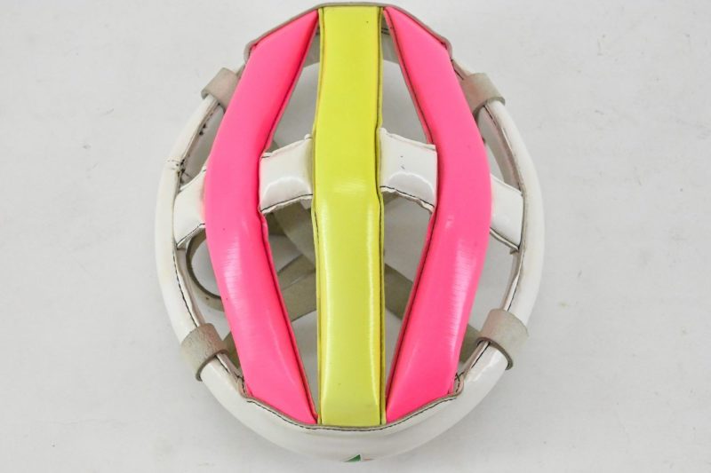 Original Brancale Hairnet/Danish Leather Helmet White and Neon Size 55 - 80s - Image 3