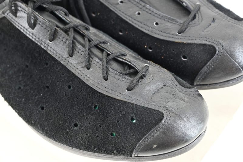 ITALIAN BLACK LEATHER SUEDE CYCLING SHOES “EXTRA LUSSO” NOS - Image 7