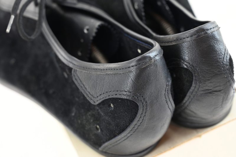 ITALIAN BLACK LEATHER SUEDE CYCLING SHOES “EXTRA LUSSO” NOS - Image 5