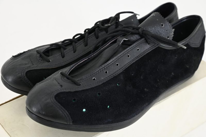 ITALIAN BLACK LEATHER SUEDE CYCLING SHOES “EXTRA LUSSO” NOS - Image 3