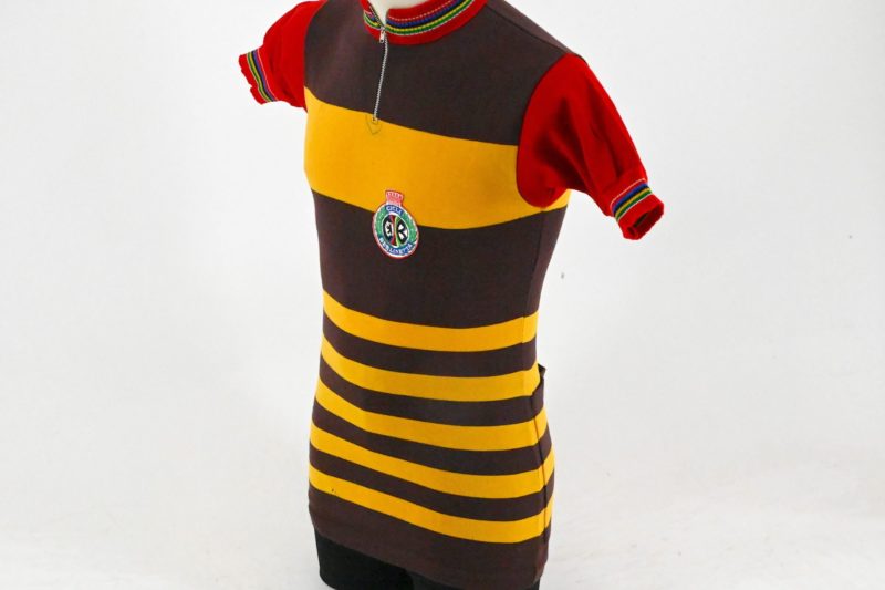 Classic Cicli Berlinetta Wool Jersey Brown/Yellow Size 2 - Image 2