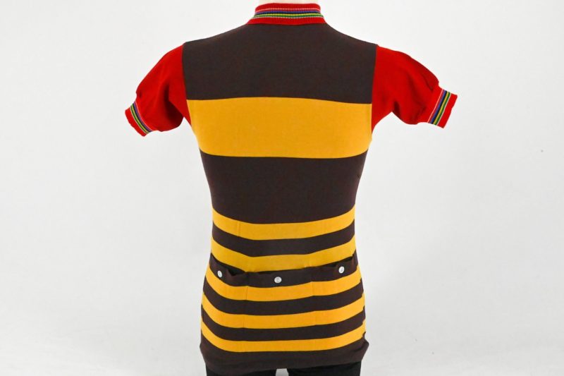 Classic Cicli Berlinetta Wool Jersey Brown/Yellow Size 2 - Image 3