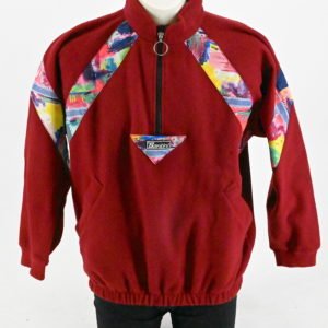 NOS Santini Winter Fleece Pullover 90s Burgundy Red Size M