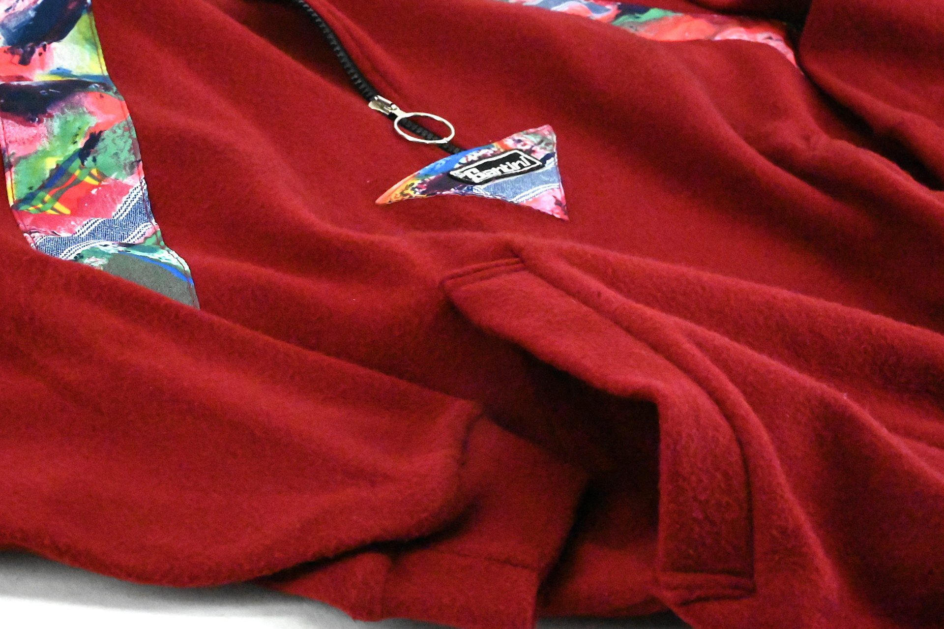 NOS Santini Winter Fleece Pullover 90s Burgundy Red Size M - Image 5