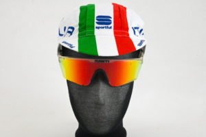 NOS winter wool cycling cap italian flag color