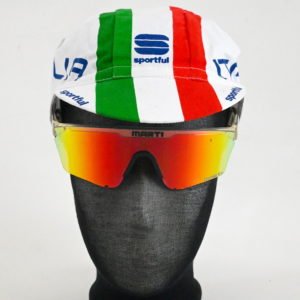 NOS winter wool cycling cap italian flag color