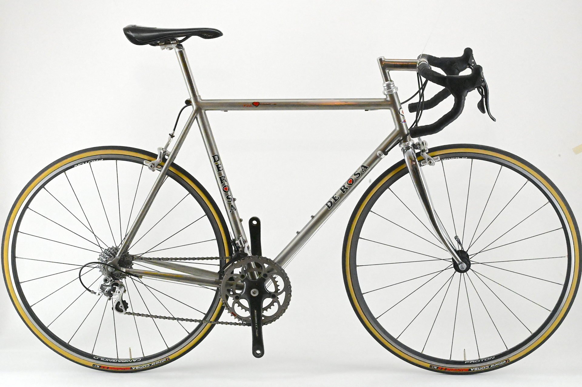 De Rosa Titanio Campagnolo Record Carbon 10-Speed Size 55 De Rosa Titanio Campagnolo Record Carbon 10-Speed Size 55