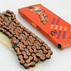 NOS/NIB Iwis Model R81 Copper Plated Road Bicycle Chain 6/7-Speed 116 Links