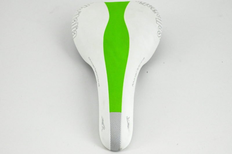 NOS Selle Italia XR Advanced Performance Saddle White/Green - Image 3