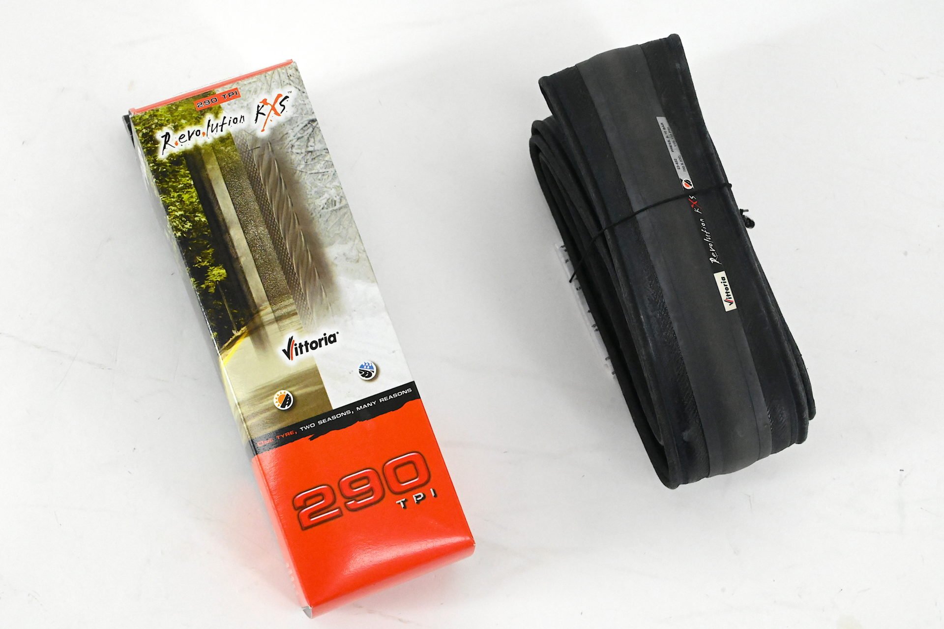 NOS Vittoria Revolution KXS Two Season 700c x 23mm Foldable Clincher Tire