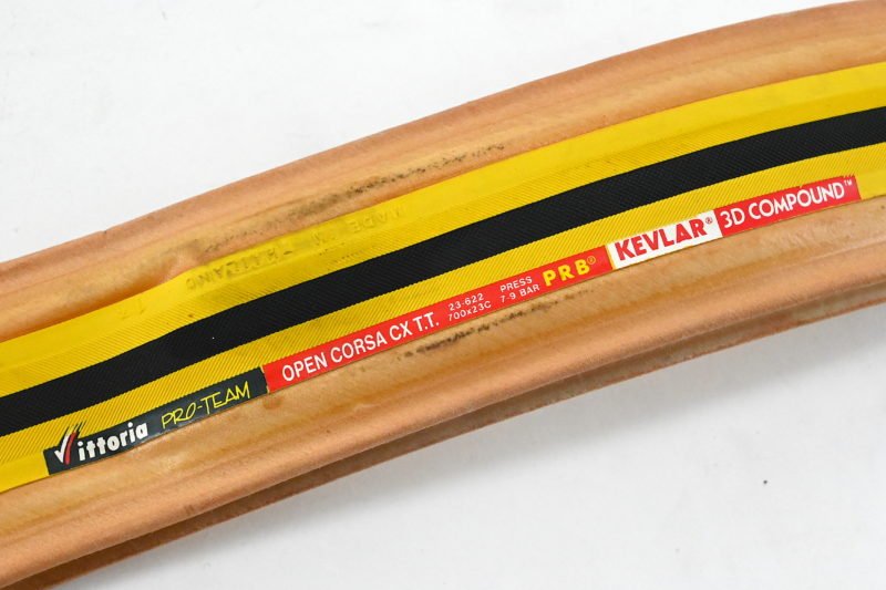 Vittoria Pro-Team Open Corsa CX TT 700c x 23mm Yellow/Black Foldable Clincher Tire - Image 3
