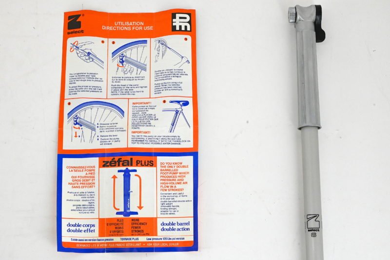 NOS/NIB Zefal Select 6 Classic Bicycle Frame Pump with Pressure Gauge - Image 3