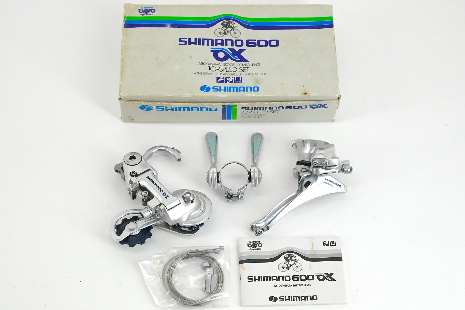 NOS NIB Shimano 600 AX Shifting Set Front Derailleur, Rear Derailleur and Shifting Lever - Image 2