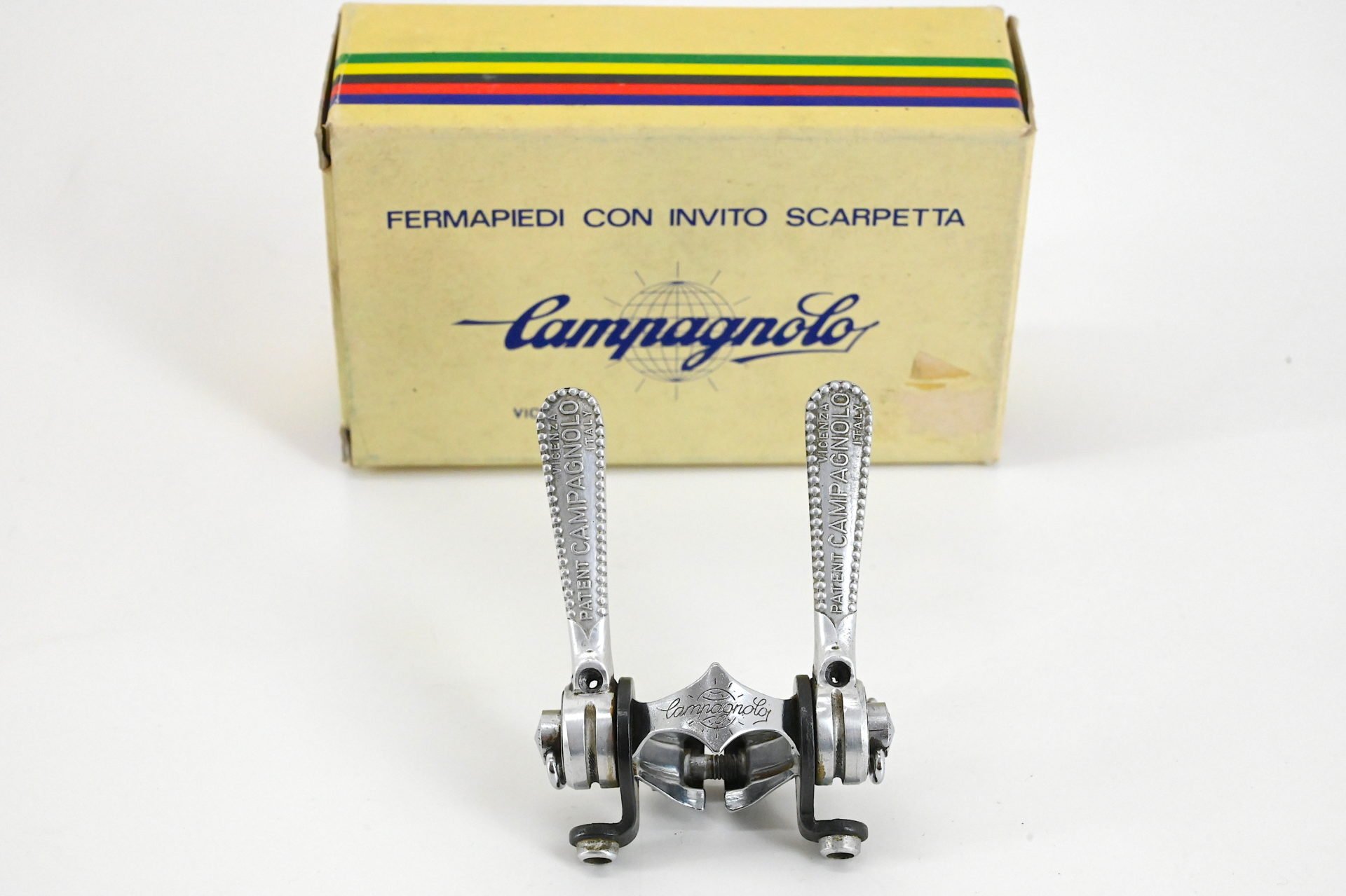 Campagnolo Record Downtube Shifters with Clamp and Cableguide