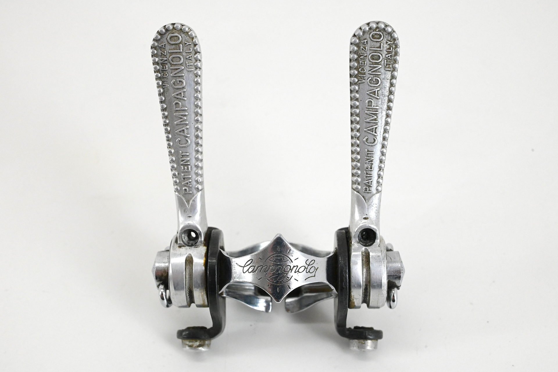 Campagnolo Record Downtube Shifters with Clamp and Cable guide - Image 2