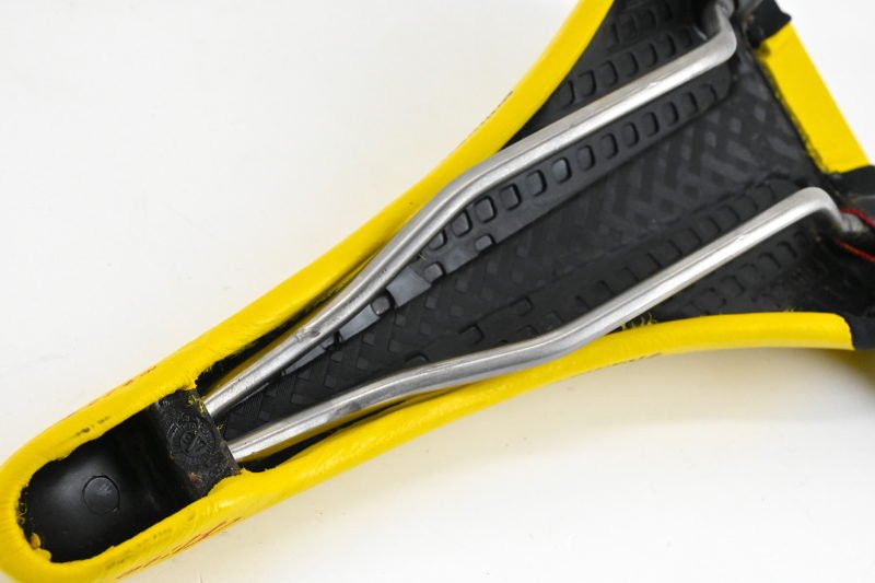 NOS/NIB Selle Italia Flite Titanium Leather Saddle Yellow 1997 - Image 7