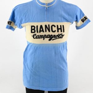 Team Bianchi Campagnolo Classic 1970s Wool Jersey Size 3