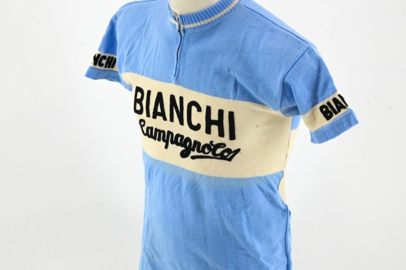 Team Bianchi Campagnolo Classic 1970s Wool Jersey Size 3 - Image 2