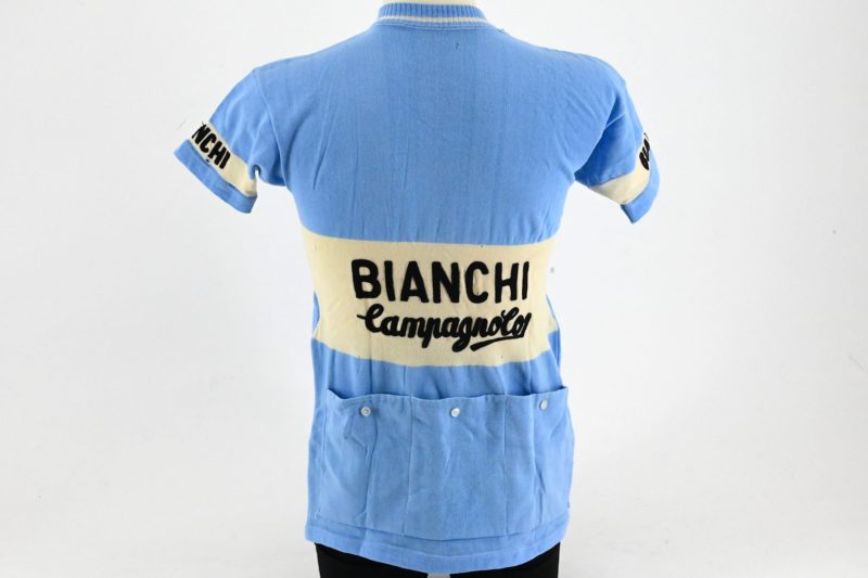 Team Bianchi Campagnolo Classic 1970s Wool Jersey Size 3 - Image 7