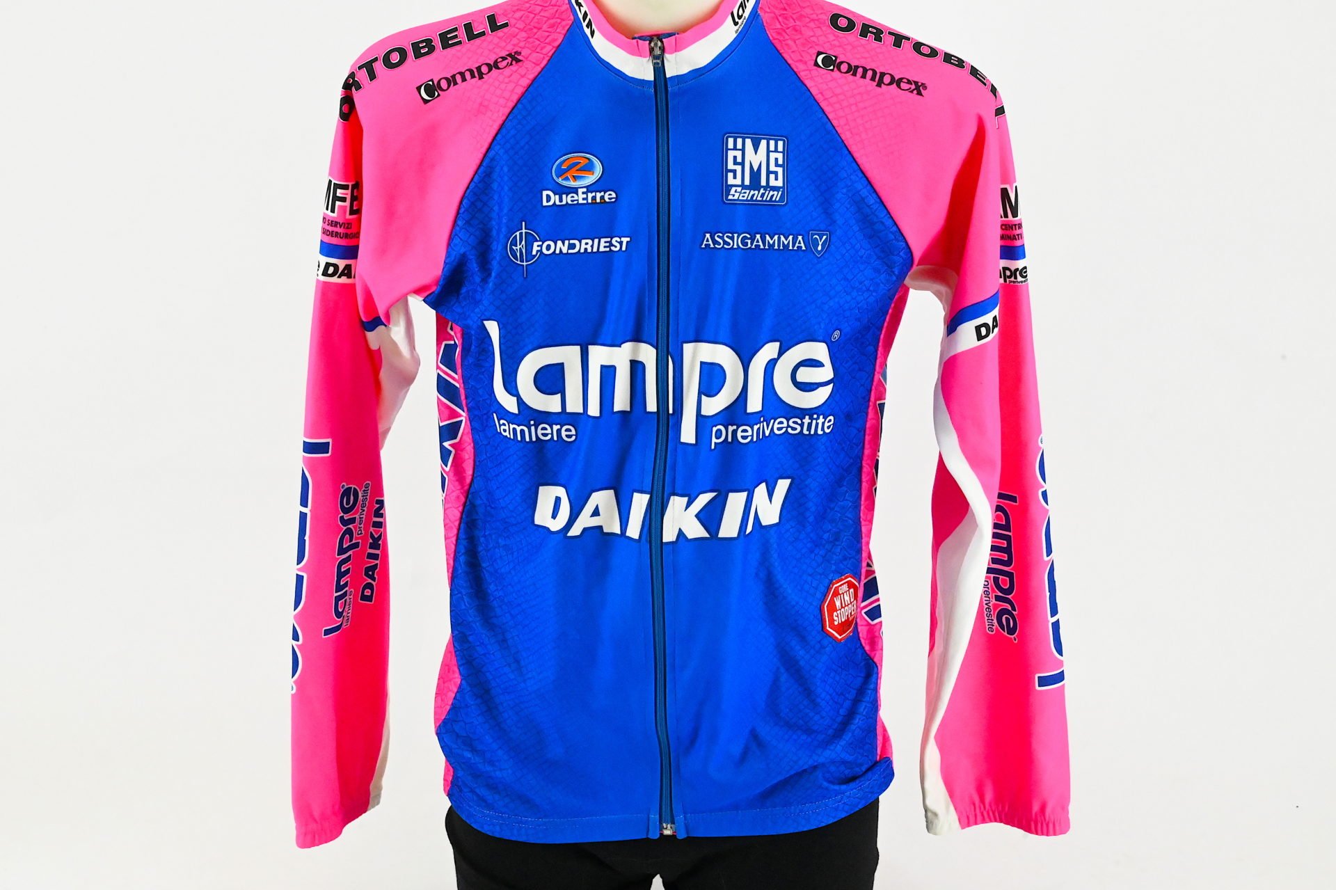 Team Lampre Daikin Fondriest Windbreaker Rainjacket by Santini Size 3