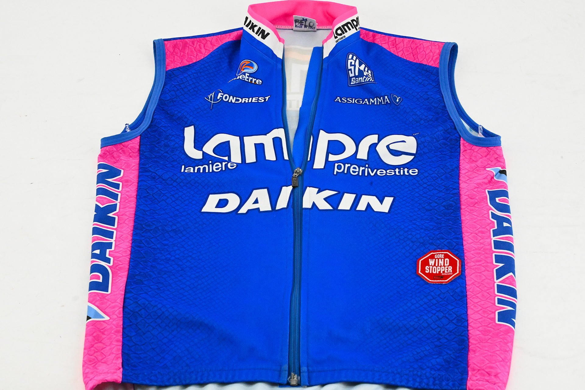 Team Lampre Daikin Fondriest Windbreaker Vest by Santini Size M - Image 5