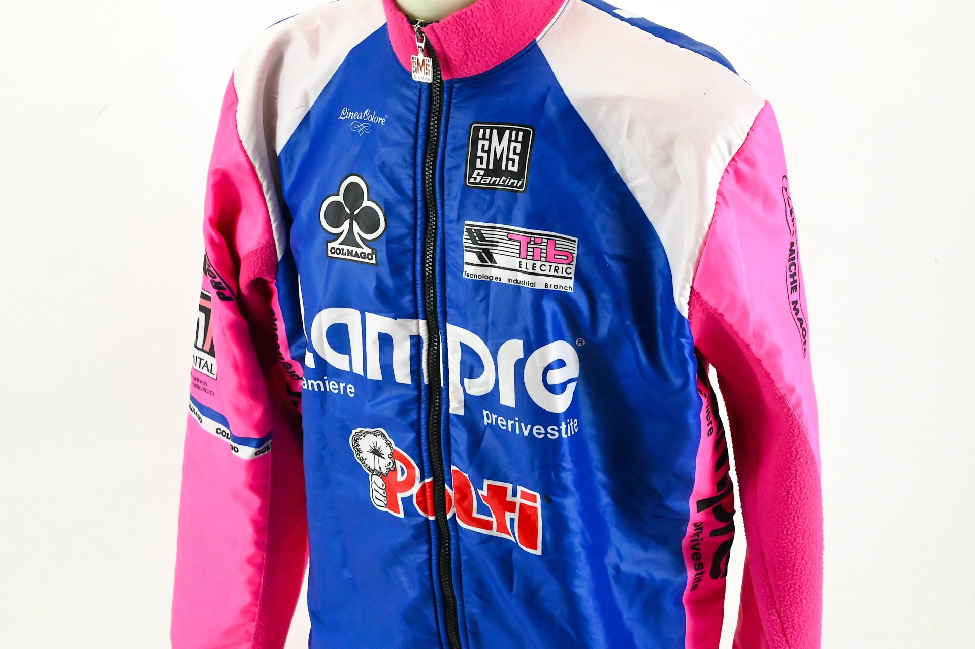 Team Lampre Polti Colnago Winterjacket Fleece by Santini Size 5 - Image 2