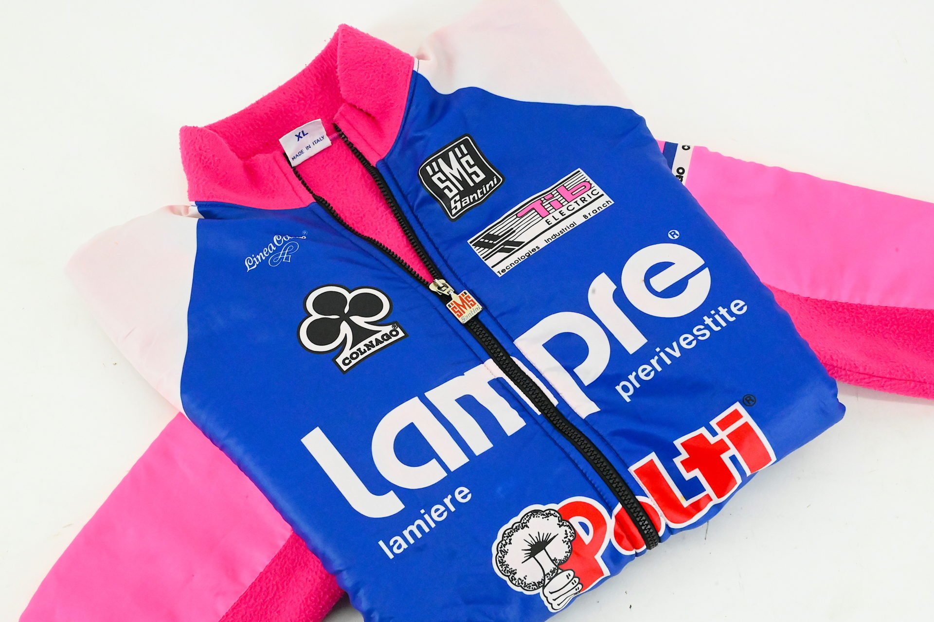 Team Lampre Polti Colnago Winterjacket Fleece by Santini Size 5 - Image 6